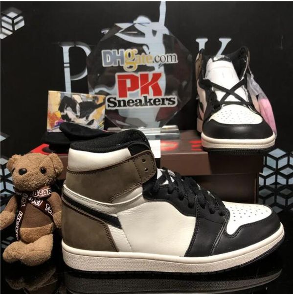 

men chicago 2023 jumpman 1 high basketball shoes black phantom dark mocha 1s basketball sneaker university blue shadow outdoor sports traine