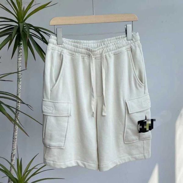 

designer compass men's shorts summer fashion island street wear cotton casual beach pants and women's european size76v1, White;black