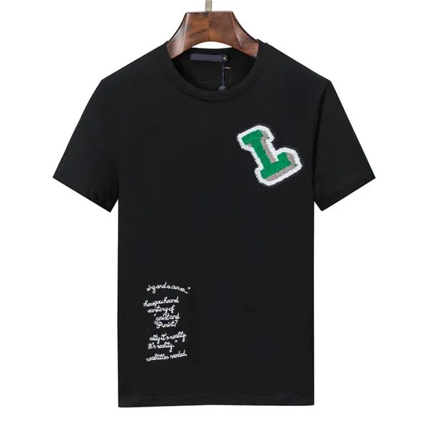 

summer mens women designers t shirts loose tees fashion brands man s casual shirt luxurys clothing street shorts sleeve clothes tshirts t10, Black