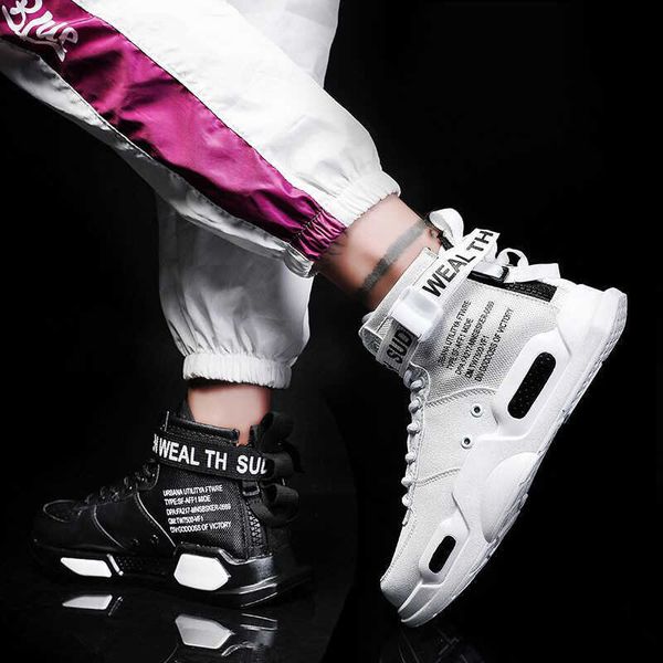 

mens fashion sneakers board shoes high sports trainers mixed color red black