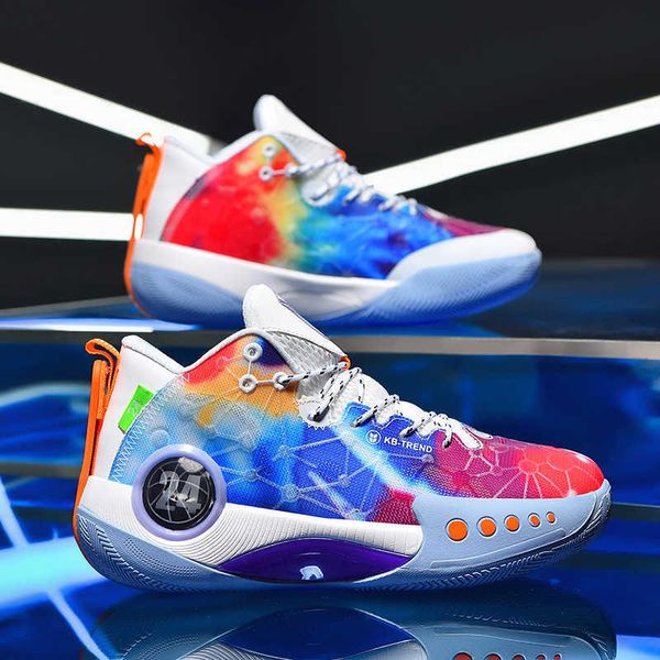 

men's women's basketball shoes anti slip sneakers mid sports shoes for youth