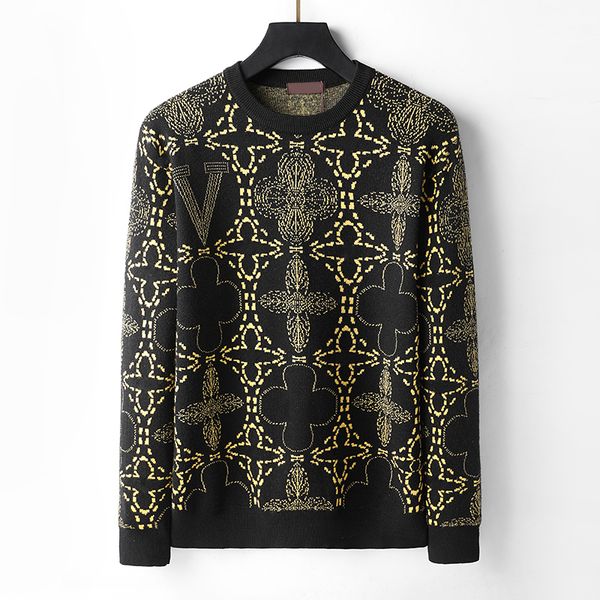 

2023 male designer l sweater pullover men's hoodie long sleeve knit sweater embroidery color print letters men's clothing winter, White;black