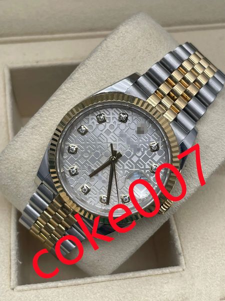 

36 41mm steel and gold men's 116233 watch champagne jubilee diamond automatic fashion classic men's watch, Slivery;brown