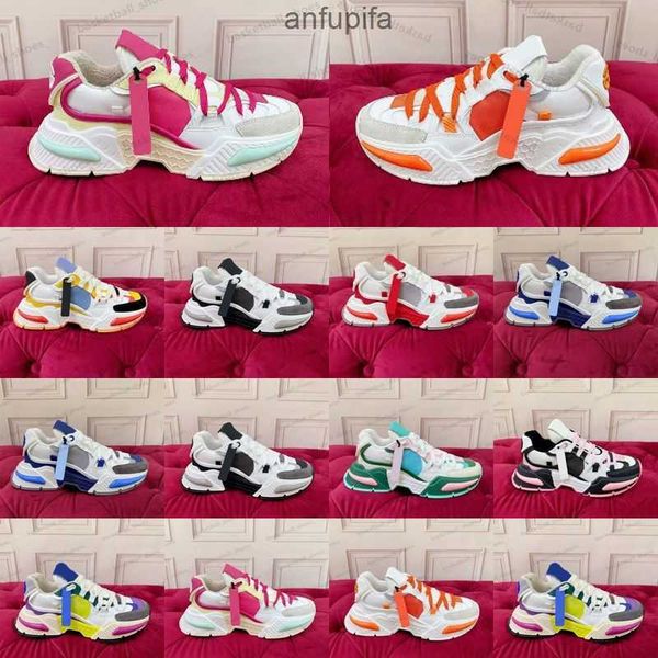 

2023 with box designer shoes designer brand mens womens retro casual gabana dolce and gabbana shoes dg-airmaster lace up patch work platfrom, Black