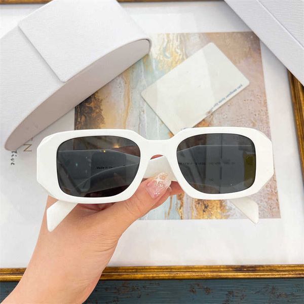 

Designer sunglasses for men and women Outdoor Travel Beach French Style P Sunglasses The Same INS Wind Cream White Women's High Version