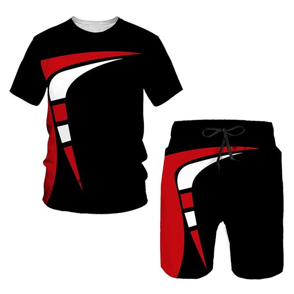 

dresses summer men trend tracksuits fashion haruku oneck short sleeve oversized tee leisure shorts 2 piece outfit outdoor sports sets, Black;gray