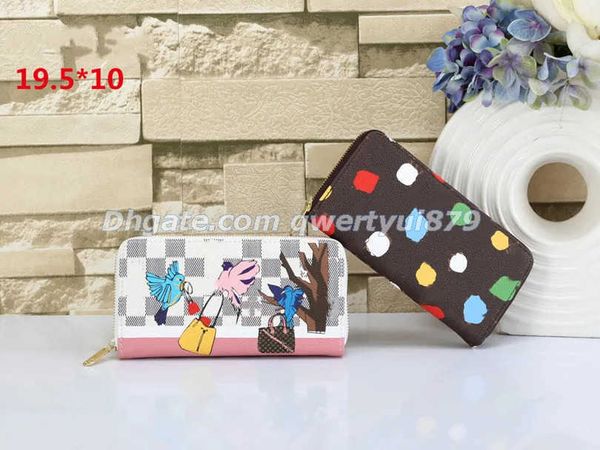 

designer wallet womens juliette multicolor painted dots zippy coin purse card key holder pouch accessoires wallet, Red;black