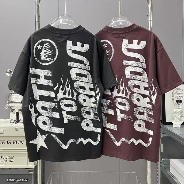 

men's t-shirts hellstar t-shirt summer alphabet print hellstar men women t shirt retro loose hip hop short sleeve tee 230707, White;black