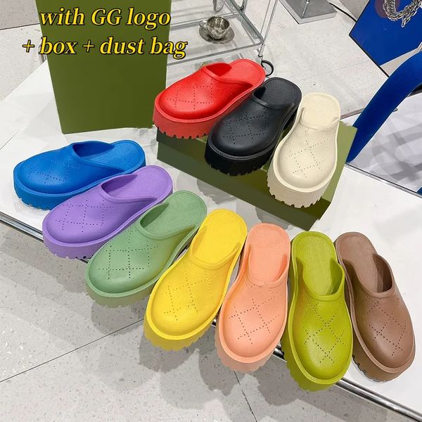 

luxurys designers sandals for men women classic floral brocade slides flats leather rubber platform flip flops gear highs quality bottoms be, Black