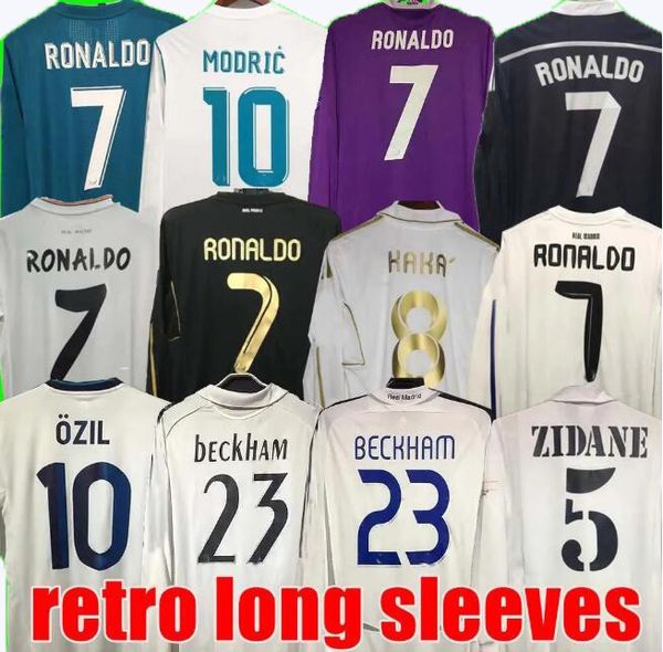 

retro final real madrids soccer jersey long sleeve football shirts guti ramos seedorf carlos 10 11 12 13 14 15 16 17 ronaldo zidane raul 00, Black;yellow