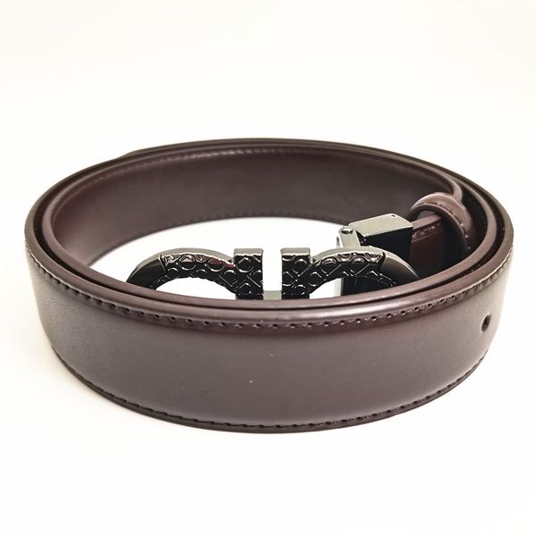 

mens designer belt women belt for men 3.5cm width belts brand smooth buckle fashion genuine leather luxury belt men woman waistband 95-125cm, Black;brown