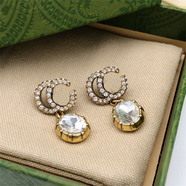 

earrings designer stud g double earing luxury charm women diamond ggity jewelry womam pearl 346546, Golden;silver
