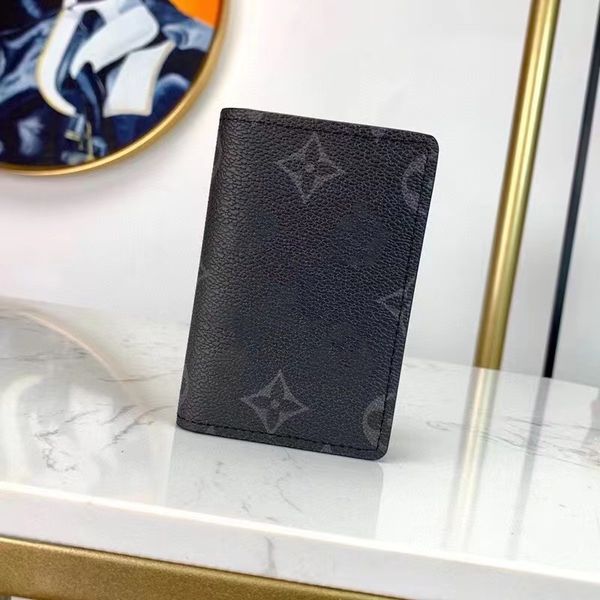 

m61696 men's new luxury short wallet card bag, Red;black