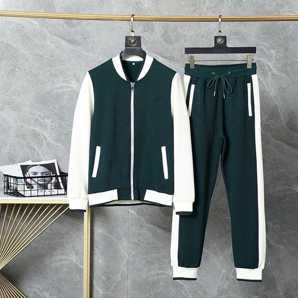 

mens tracksuits sportswear for mens jackets with tracksuit long sleeve casual jogger pants suit clothing 6896, Gray