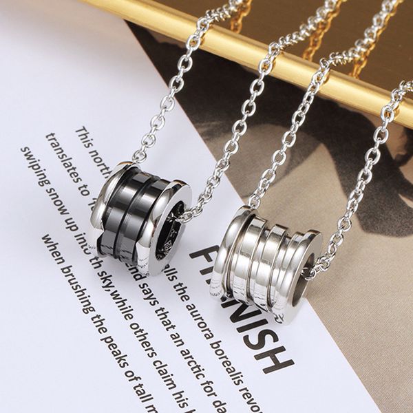

designer spring necklace for men and women high end ceramic couples pendant necklace fashion accessories valentine's day christmas jewe, Silver