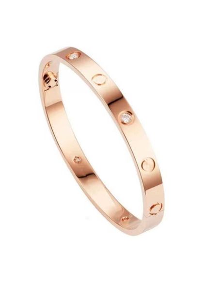 

internet celebrity fashion 18k rose gold bracelet for men and women 3d hard screw solid valentine's day as a gift to girlfriend yp2v, Black