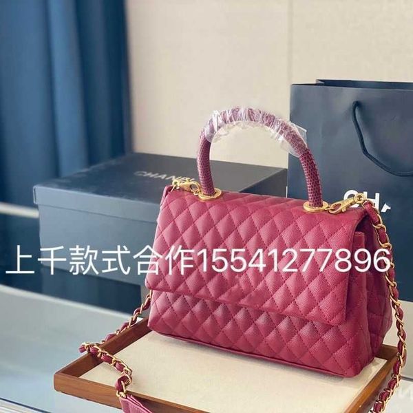 

evening bags women's hand held flap bag made of caviar cowhide spicy mother bag ins american high-end three-dimensional high beauty lig