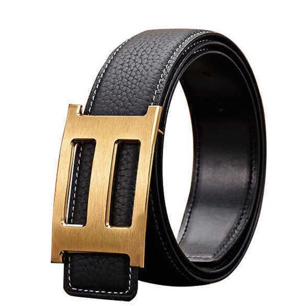 

h belt buckle designer belt man cowskin gold silver buckle berserk cinturon fashion belts genuine leather for mens womens, Black;brown
