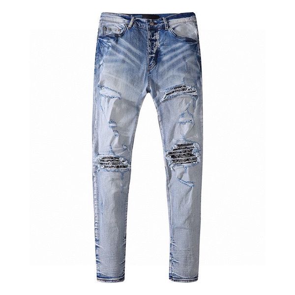 

2023 designer mens jeans #1 pants ripped high designer jeans men's jeans embroidered pants fashion hole pants selling zipper pants am~7, Blue