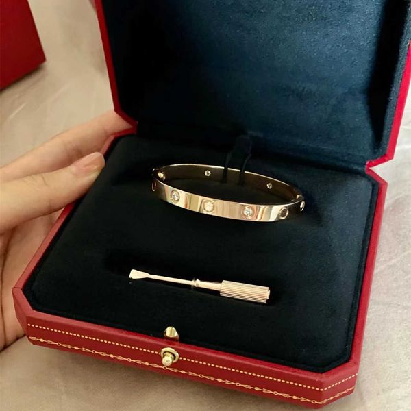 

classic bracelet 18k rose gold sky star women's screwdriver male nail couple valentine's day gift, Black