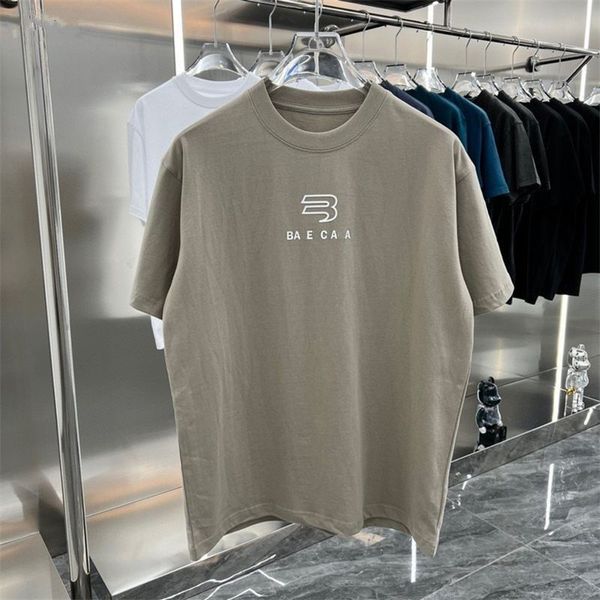 

new designer of luxury men's t-shirts paris fashion brand t shirt clothing bb letter short sleeve cotton crewneck spring summer tide me, Blue