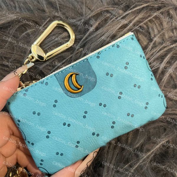 

luxury leather purse wallets card holder woman mens designer wallets short wallet coin purses zipper pouch genuine leather key wallets caitl, Red;blue