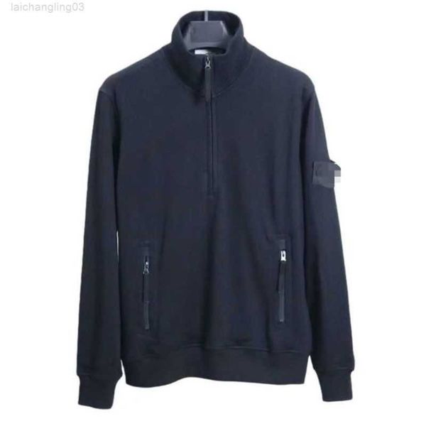 

st men's and women's compass hoodie long sleeve sweatshirt casual pullover crewneck fashion europe size st9ger, Black