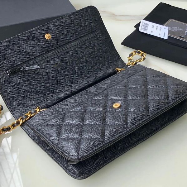 

fashion bags women designer classic wallet on chain caviar woc bag grained shiny calfskin crossbody bags shoulder purse