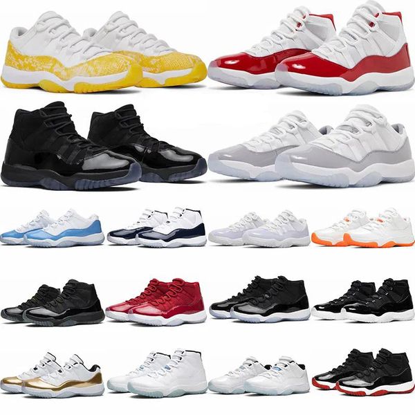 

11 low basketball shoes mens womens cherry 11s red and white cement grey high concord jubilee space jam cool gray purple pink blue sports sn