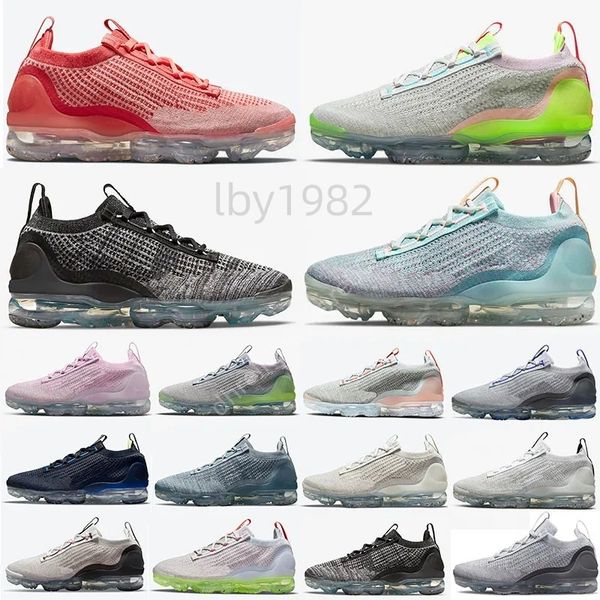 

2021s fly mens running shoes black anthracite mesh chilly bold blue triple white metallic silver light pastel hues oreo neon men women train
