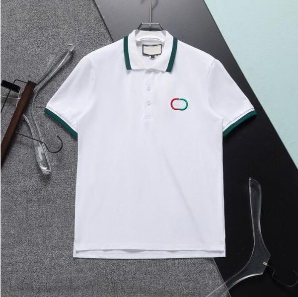 

new large t-shirt fashion brand polo shirt men's summer men's short sleeve business asian siz, White;black