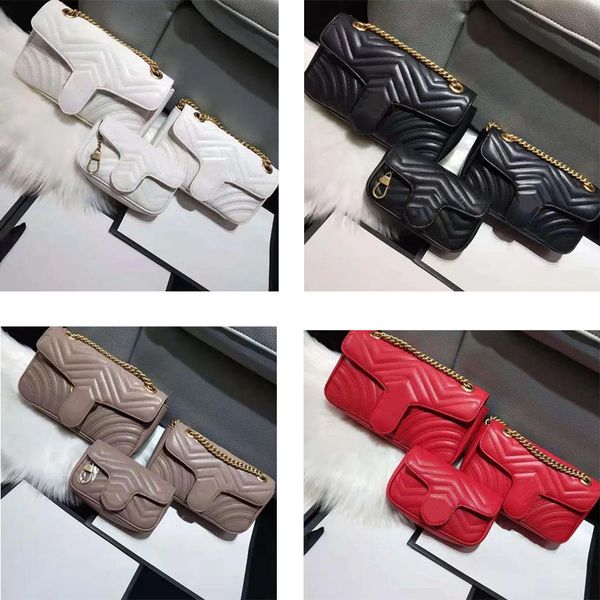 

designer bag shoulder bag women luxury genuine leather classic style metallic chain cosmetic bag lady wallet purse multiple colors 5 sizes 1