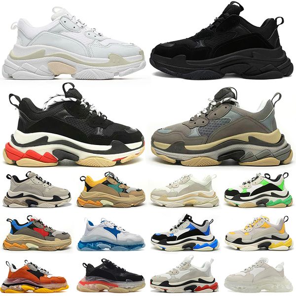 

designer triple s running shoes men black white red blue yellow pink mens womens casual outdoor platform trainers walking jogging sneakers