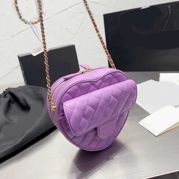 

heart bags women designer chain bags mirror-quality square shoulder purses flip designer tote handbag underarm bag shopping purse 230715