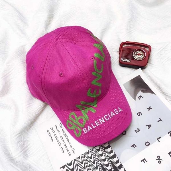 

blncg summer new paris baseball cap hand painted graffiti duck tongue hat fashion versatile couple hat, Blue;gray