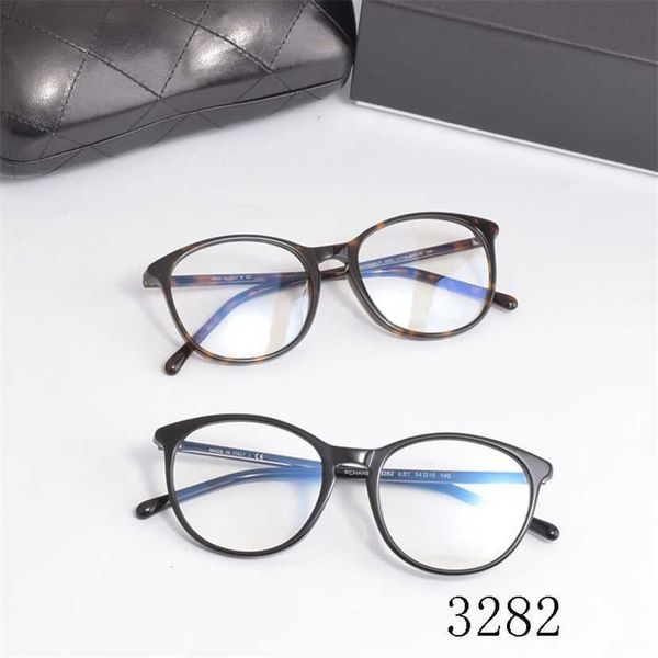 

sunglasses 2023 new fashion xiaoxiang ch3282 plate small round eyeglasses frame women's flat light myopia glasses, White;black