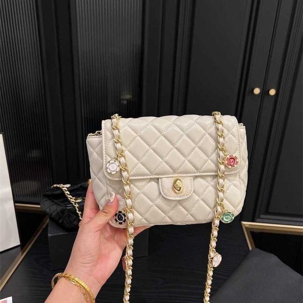 

luxurys designer bags 23ss channel bag messenger bag handbag shoulder envelope bag tote women's new fashion texture enamel hanging chai
