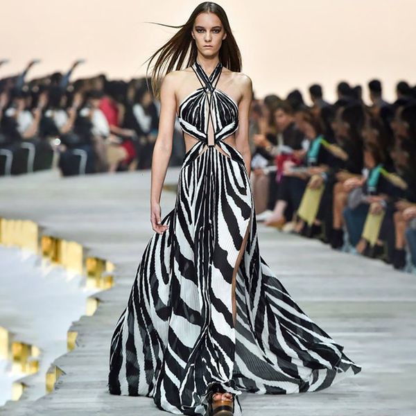 

women's swimwear pre-sale printed bandage backless dress high waist hollow out elegant beachwear fashionable for women covering belly 2, White;black