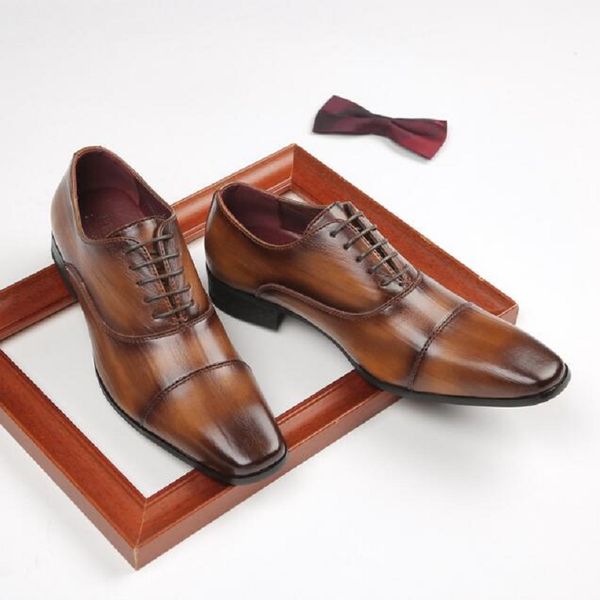 

new oxfords for men pointed toes lace-up wedding dress shoes size 38-48 zapatos para hombre 1aa12, Black