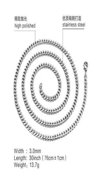 

light luxury european and american fashion mens and womens cuban link chain titanium steel necklace fashion chain stainless steel 9418352, Black