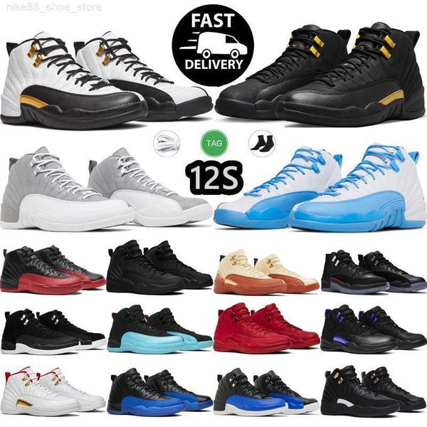 

jumpman 12 12s mens basketball shoes twist ovo white fiba hyper royal university blue gold the master taxi dark concord flu game utility roy, Black
