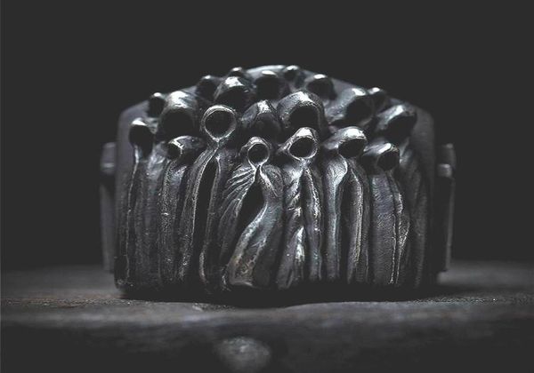 

cluster rings mens ring black robe grim reaper men cross goth punk creative design fashion party jewelry gift9602307, Golden;silver
