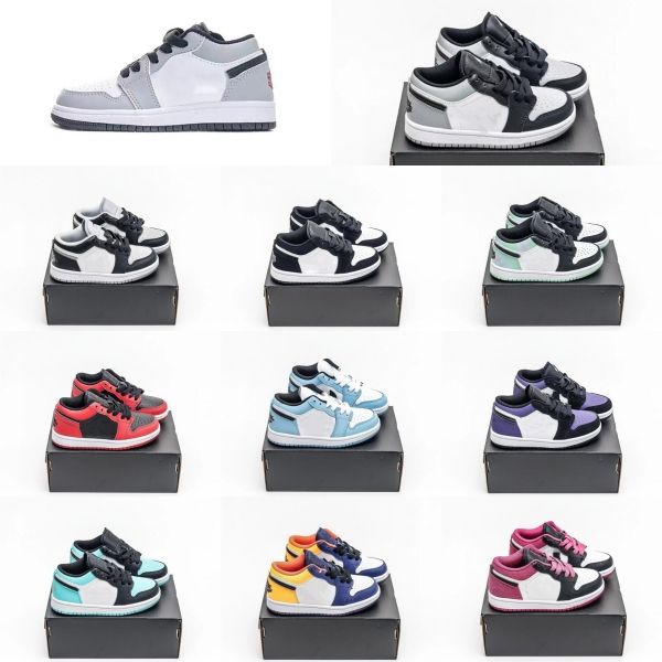 

spring and summer new designer kid's low-cut basketball shoes boys casual sports shoes girls children black and white shoes