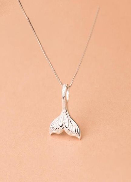

pendant necklaces design animal fashion women necklace whale tail fish nautical charm mermaid elegant jewelry girls collares3000719, Silver