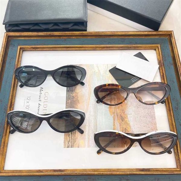 

sunglasses 2023 new xiaoxiangjia ch5416 oval female star ins same letter sunglasses, White;black