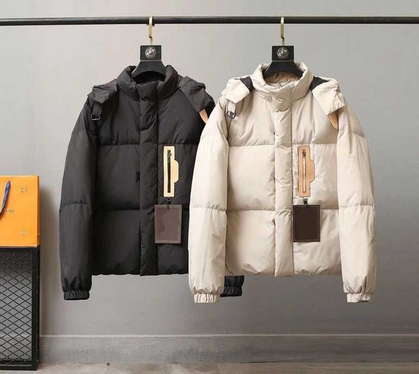 

in winter, with thick and loose hooded down coat, 90% duck down filled fluffy and full, warm and stylish, men and women with the same style., Black