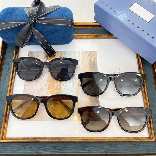

sunglasses 2023 new family round frame plate net star same gg1001sk fashion sunglasses, White;black