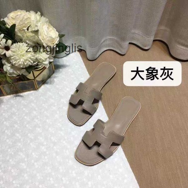 

bear her summer women oran 2023 sandal women's shoes designer slipper slippers baida color matching leather flat sandals for tourism li