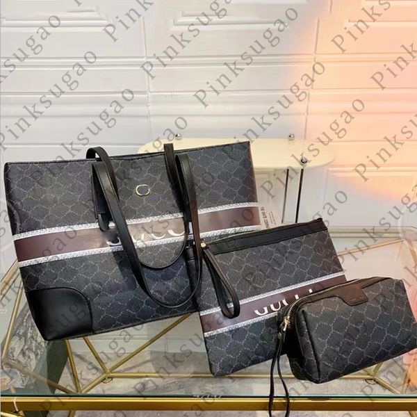 

pink sugao women shoulder tote bags handbags luxury large capacity pu leather fashion luxury girl shopping bags purse 3pcs/set sisi-230706-7