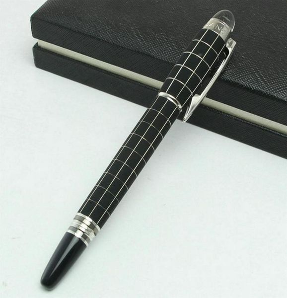 

limited edition writing supplies metal black checkerboard crystal luxurious pens with serial numbermens wedding cufflinks opt3512171, Silver